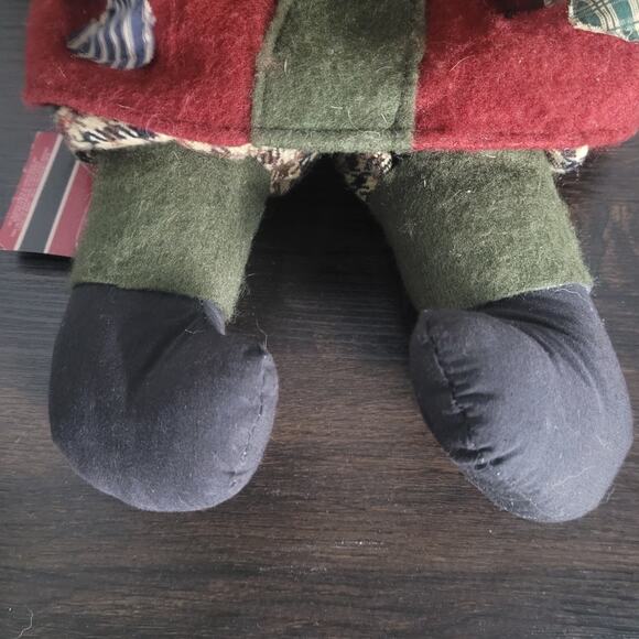 St. Nicholas Square Santa Doll Folk Art Rustic Yarn Beard Holiday 18" Primitive - Picture 4 of 13